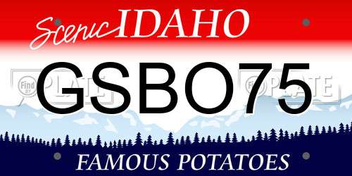 GSBO75 Idaho License Plate
