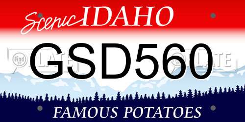 GSD560 Idaho License Plate