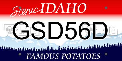 GSD56D Idaho License Plate