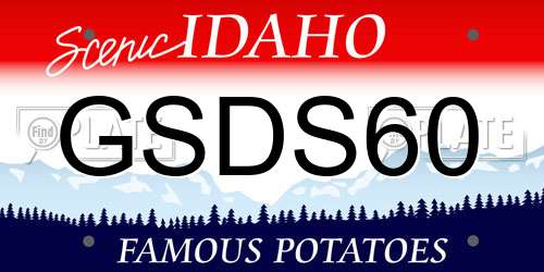 GSDS60 Idaho License Plate