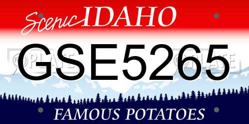 GSE5265 Idaho License Plate