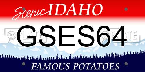 GSES64 Idaho License Plate