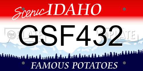 GSF432 Idaho License Plate