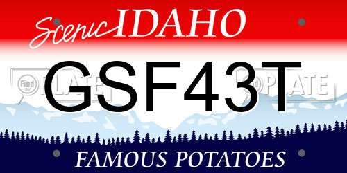 GSF43T Idaho License Plate