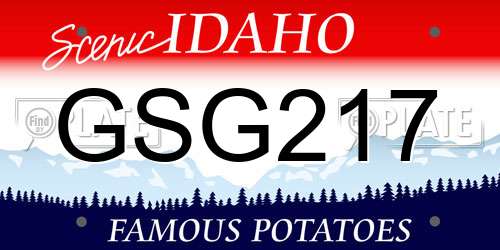 GSG217 Idaho License Plate