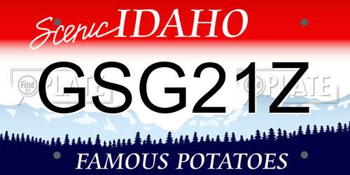 GSG21Z Idaho License Plate