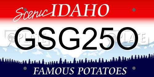 GSG25O Idaho License Plate