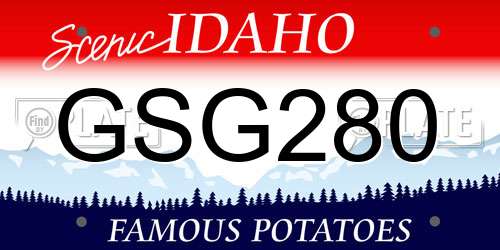 GSG280 Idaho License Plate