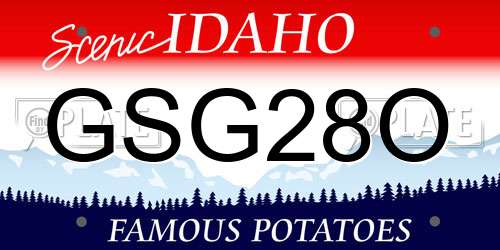 GSG28O Idaho License Plate