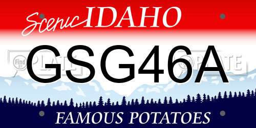 GSG46A Idaho License Plate