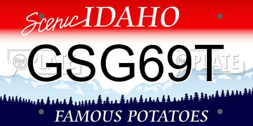 GSG69T Idaho License Plate