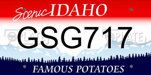 GSG717 Idaho License Plate