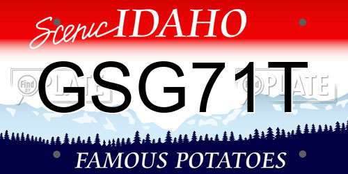 GSG71T Idaho License Plate