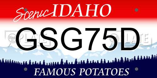 GSG75D Idaho License Plate