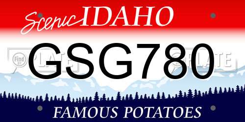GSG780 Idaho License Plate