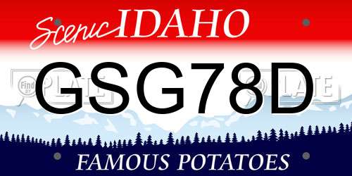 GSG78D Idaho License Plate