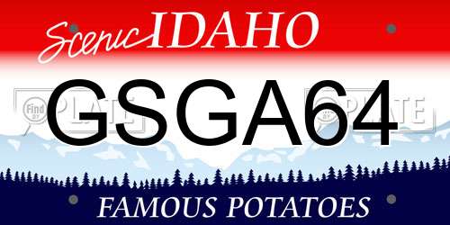 GSGA64 Idaho License Plate