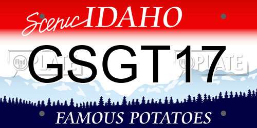 GSGT17 Idaho License Plate