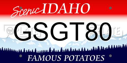 GSGT80 Idaho License Plate