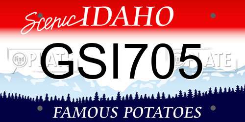 GSI705 Idaho License Plate