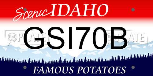 GSI70B Idaho License Plate