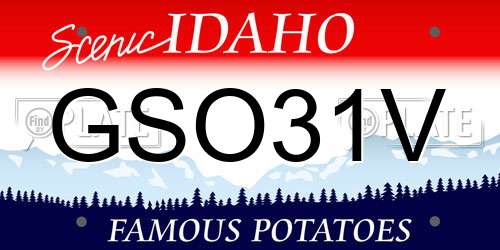 GSO31V Idaho License Plate