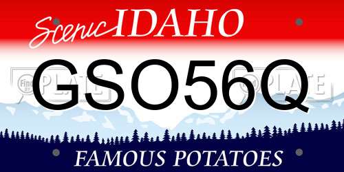 GSO56Q Idaho License Plate