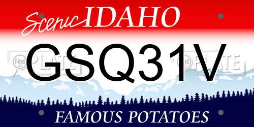 GSQ31V Idaho License Plate