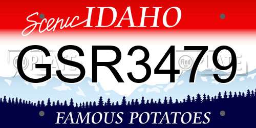 GSR3479 Idaho License Plate