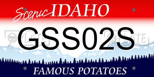 GSS02S Idaho License Plate