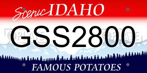 GSS2800 Idaho License Plate
