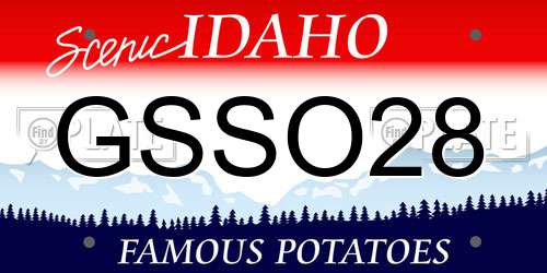 GSSO28 Idaho License Plate