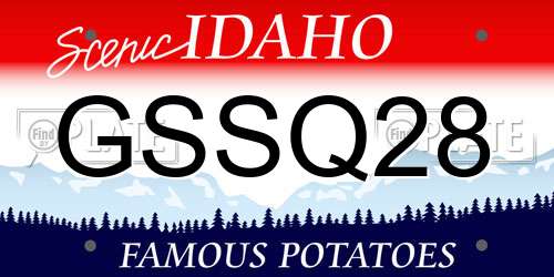 GSSQ28 Idaho License Plate