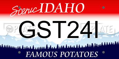 GST24I Idaho License Plate