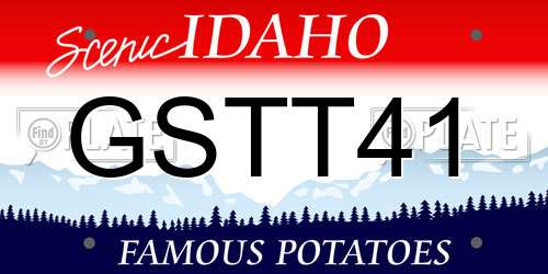 GSTT41 Idaho License Plate
