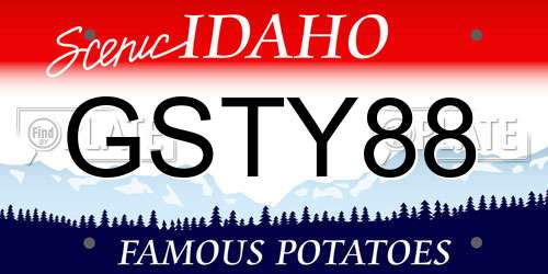 GSTY88 Idaho License Plate