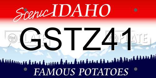 GSTZ41 Idaho License Plate