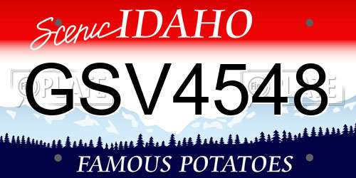 GSV4548 Idaho License Plate