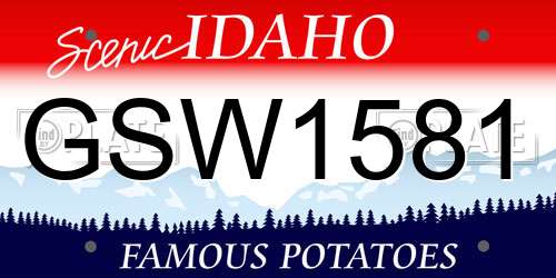 GSW1581 Idaho License Plate