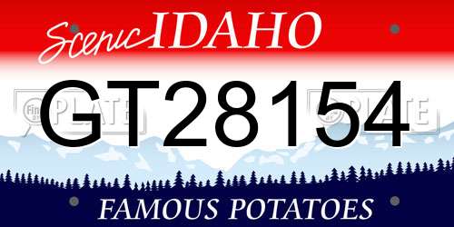 GT28154 Idaho License Plate