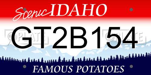GT2B154 Idaho License Plate