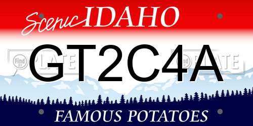 GT2C4A Idaho License Plate
