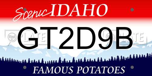 GT2D9B Idaho License Plate