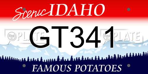 GT341 Idaho License Plate