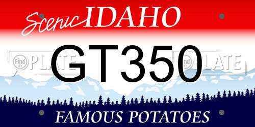 GT350 Idaho License Plate
