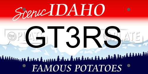 GT3RS Idaho License Plate