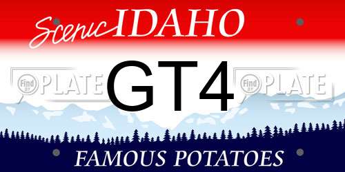 GT4 Idaho License Plate