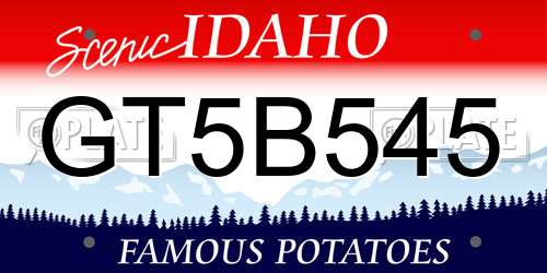 GT5B545 Idaho License Plate