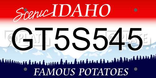 GT5S545 Idaho License Plate