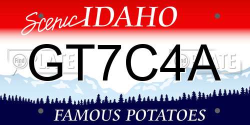GT7C4A Idaho License Plate